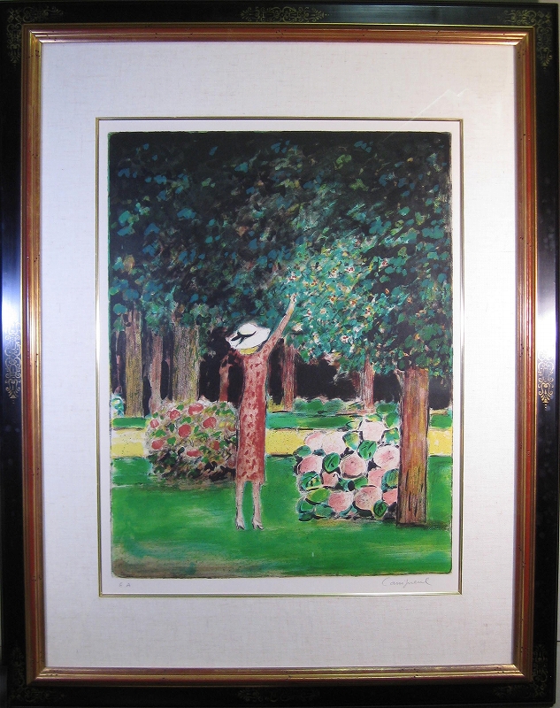 カシニョール　桜の木 ２ (cassigneul the cherry tree �U)　　絵画（リトグラフ）作品